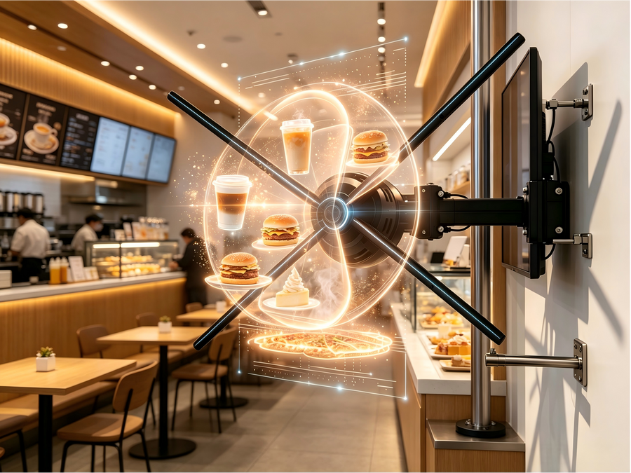 Restaurant Hologram Ad Fan: Boost Dining Experience & Walk-In Sales