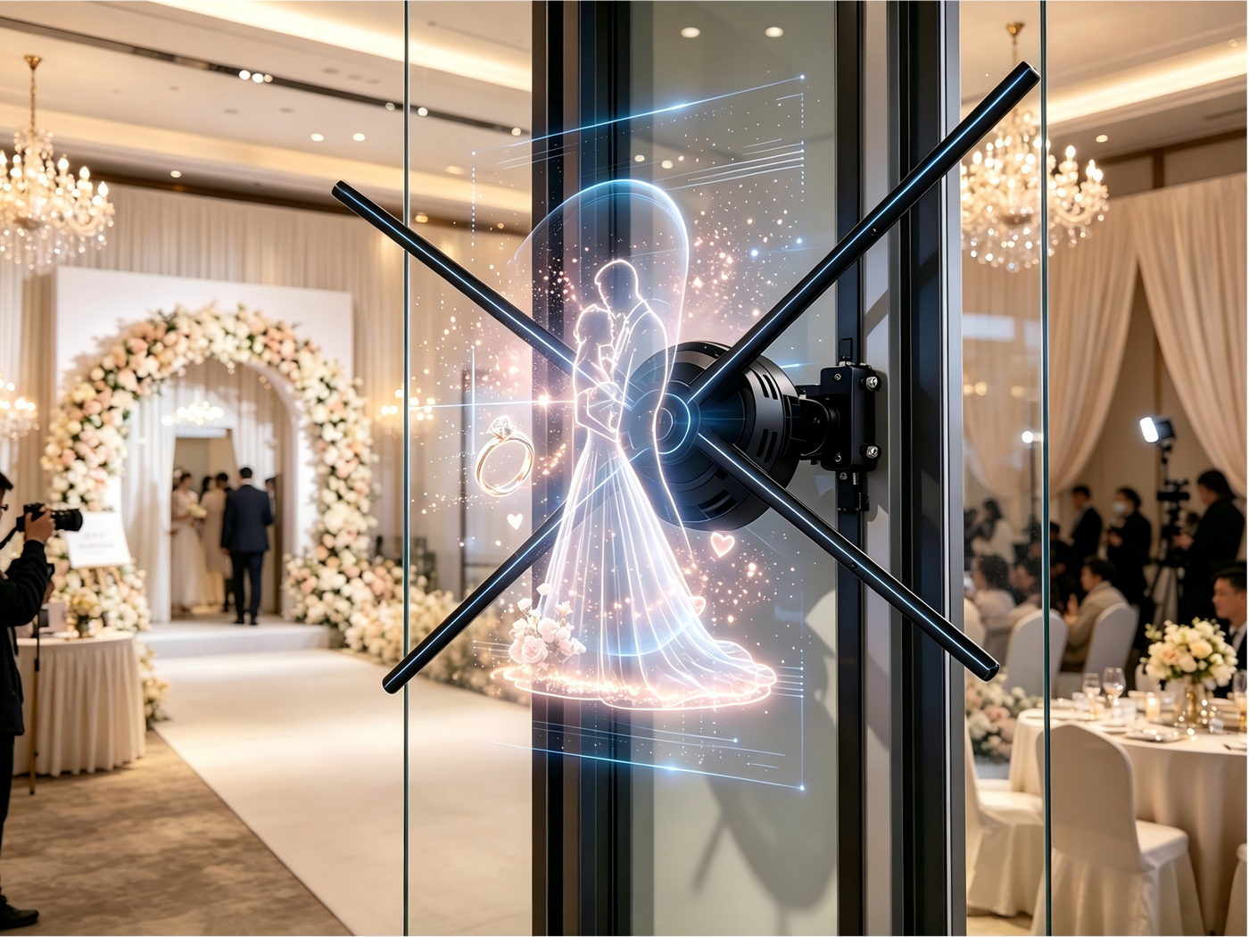 Wedding Hologram Decoration Fan: Add Magical 3D Romance to Your Big Day